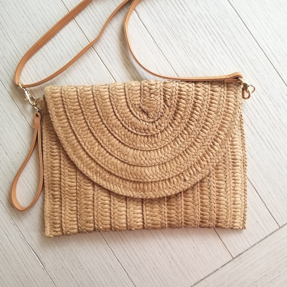 B o h o | Weaved Straw Crossbody Bag/Purse